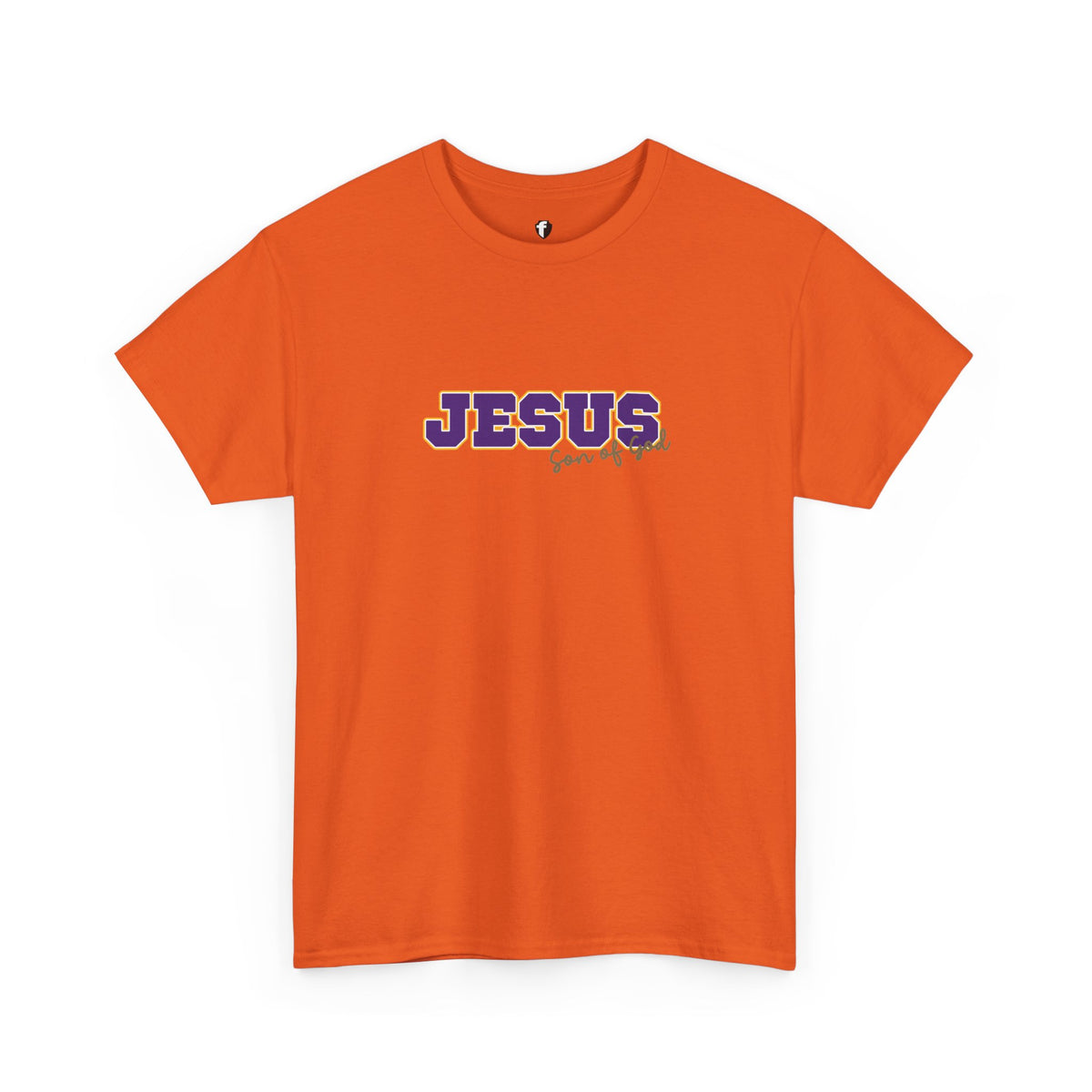 JESUS, Son of God - Varsity T-Shirt - Purple Letters