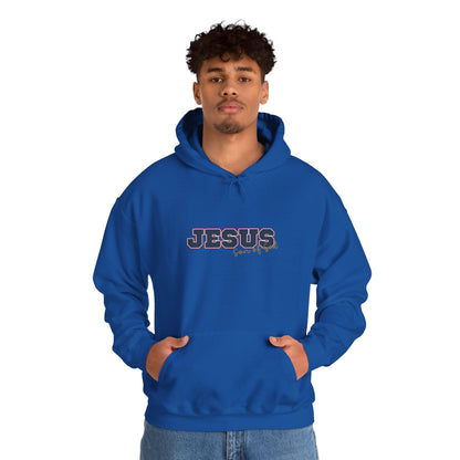 'Jesus, Son of God' Blue Design. Unisex Hoodie