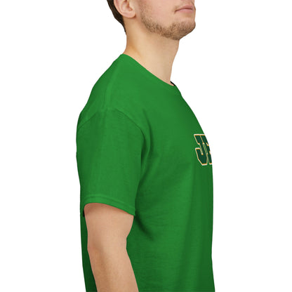 JESUS, Son of God - Varsity T-Shirt - Green Letters