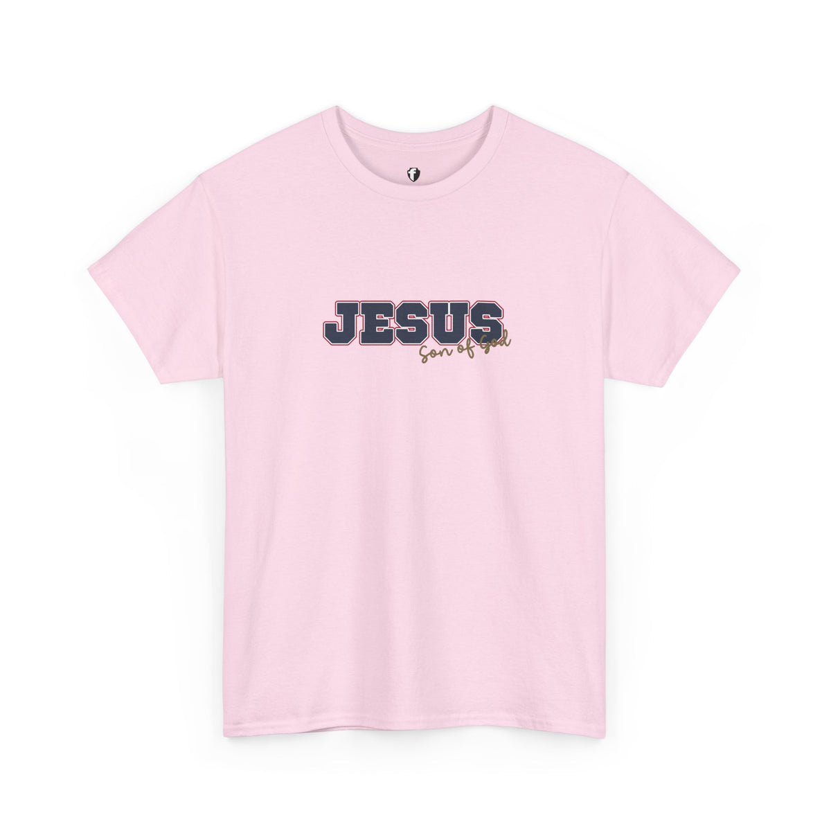 JESUS, Son of God - Varsity T-Shirt - Blauwe Letters