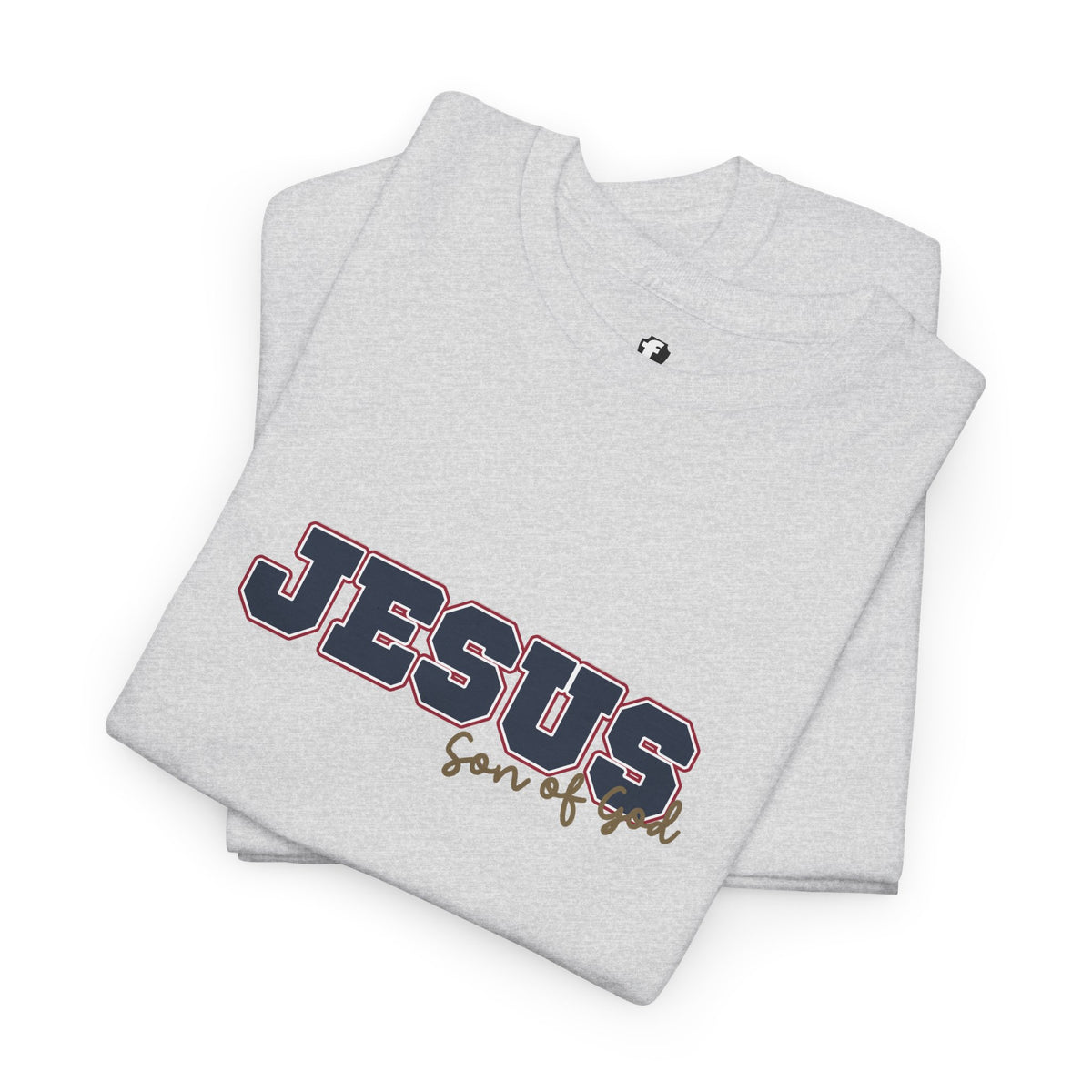JESUS, Son of God - Varsity T-Shirt - Blauwe Letters