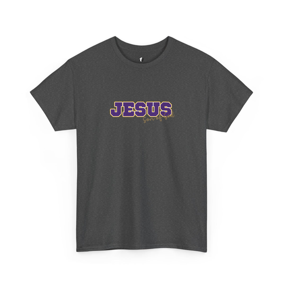 JESUS, Son of God - Varsity T-Shirt - Purple Letters