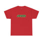 JESUS, Son of God - Varsity T-Shirt - Green Letters