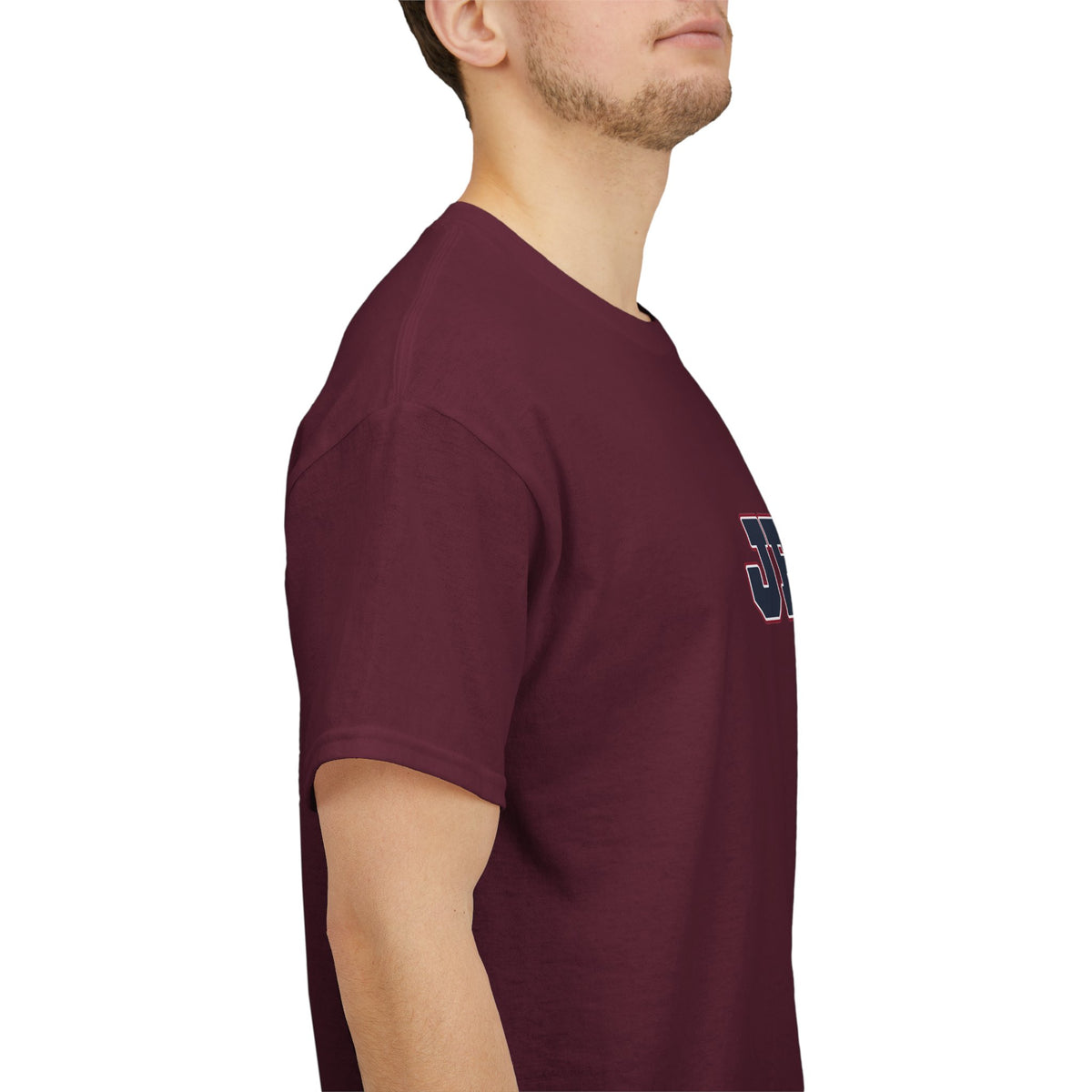 JESUS, Son of God - Varsity T-Shirt - Blauwe Letters