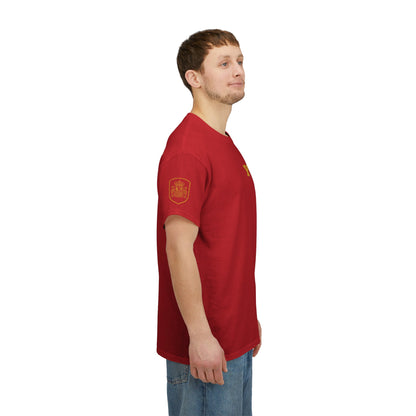'Jesus Is My Goal' — Red Football Jersey in Spanish Style (WC, personalized)