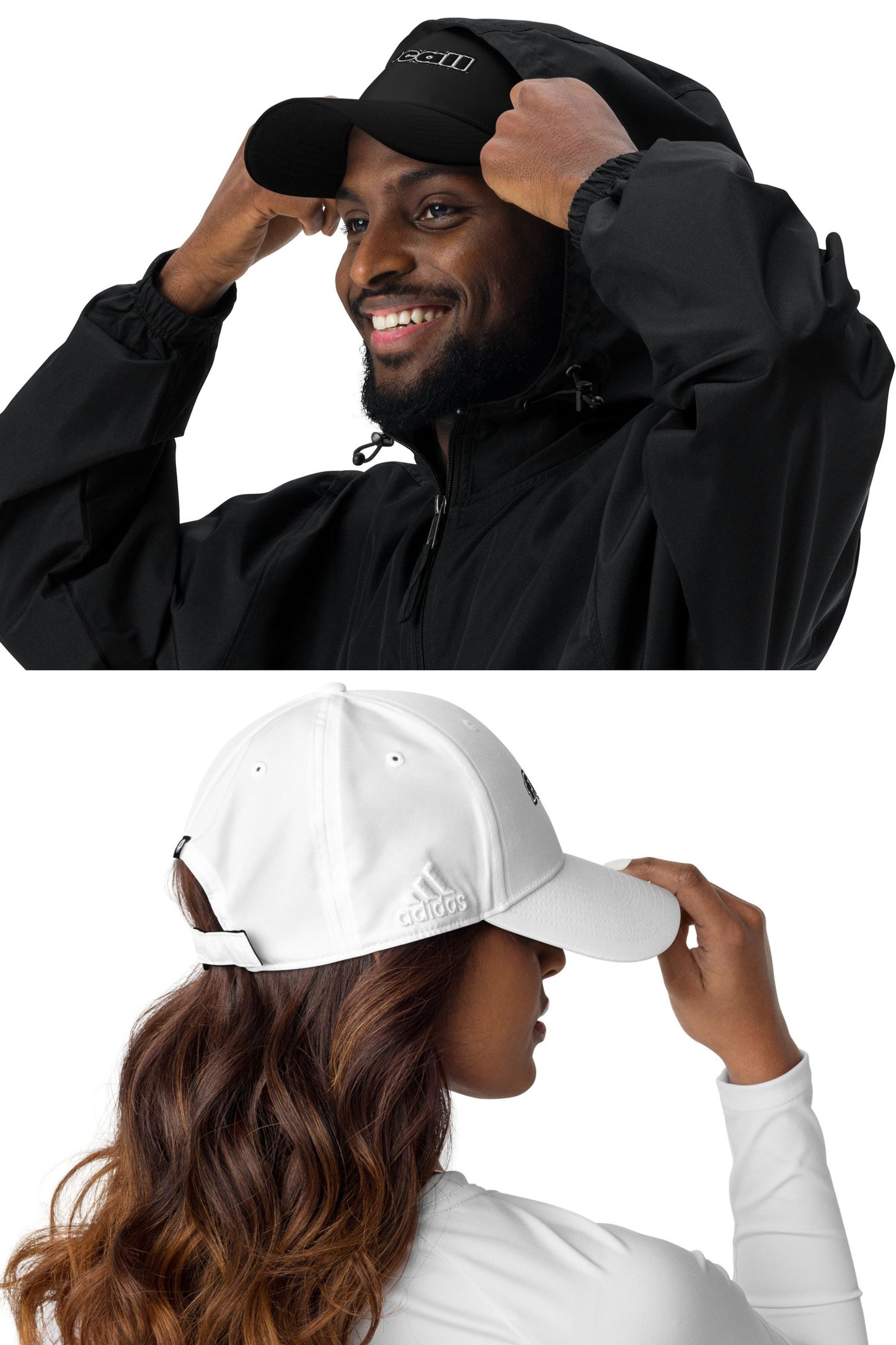 Focall® x Adidas Dad Hat | Unisex | Embroidery | Focall - Black White Letters