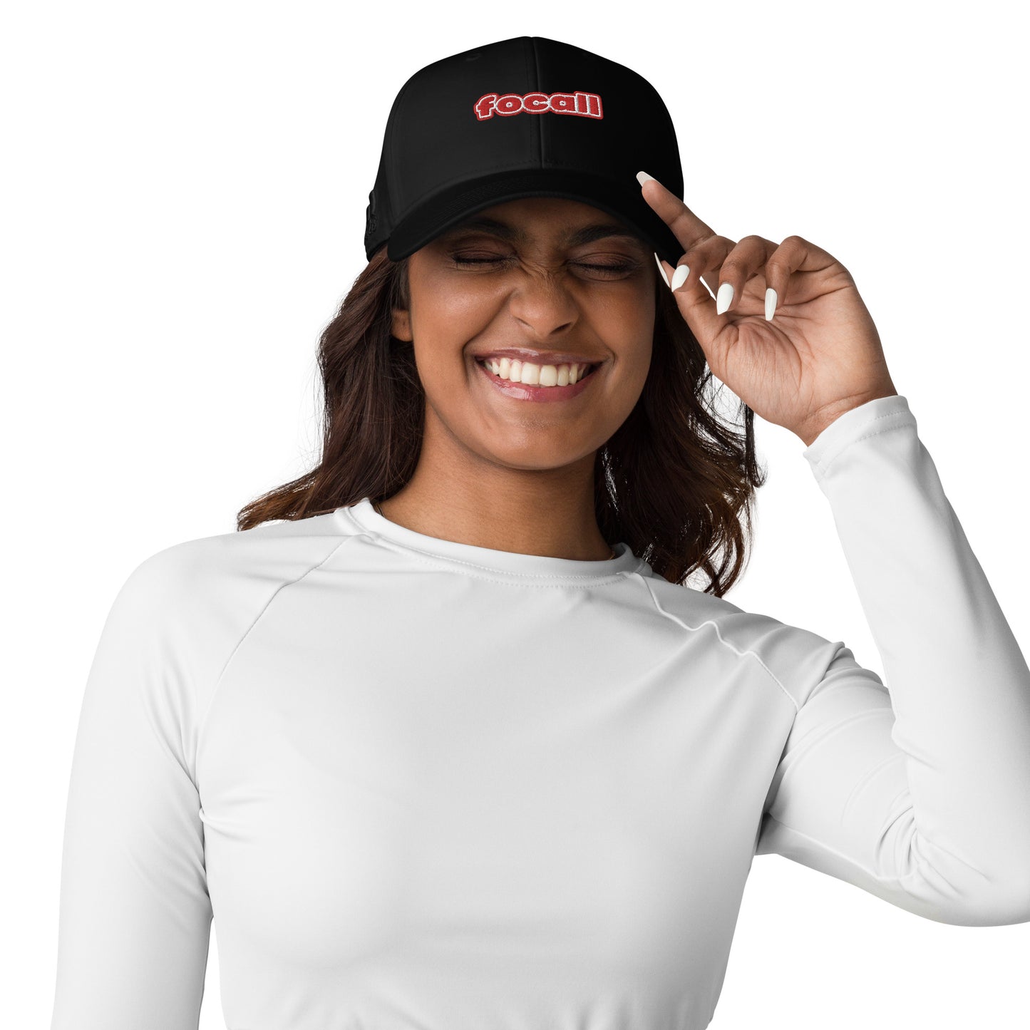 Focall® x Adidas Dad Hat | Unisex | Embroidery | Focall- Red White Letters