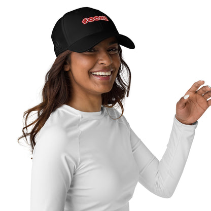 Focall® x Adidas Dad Hat | Unisex | Embroidery | Focall- Red White Letters