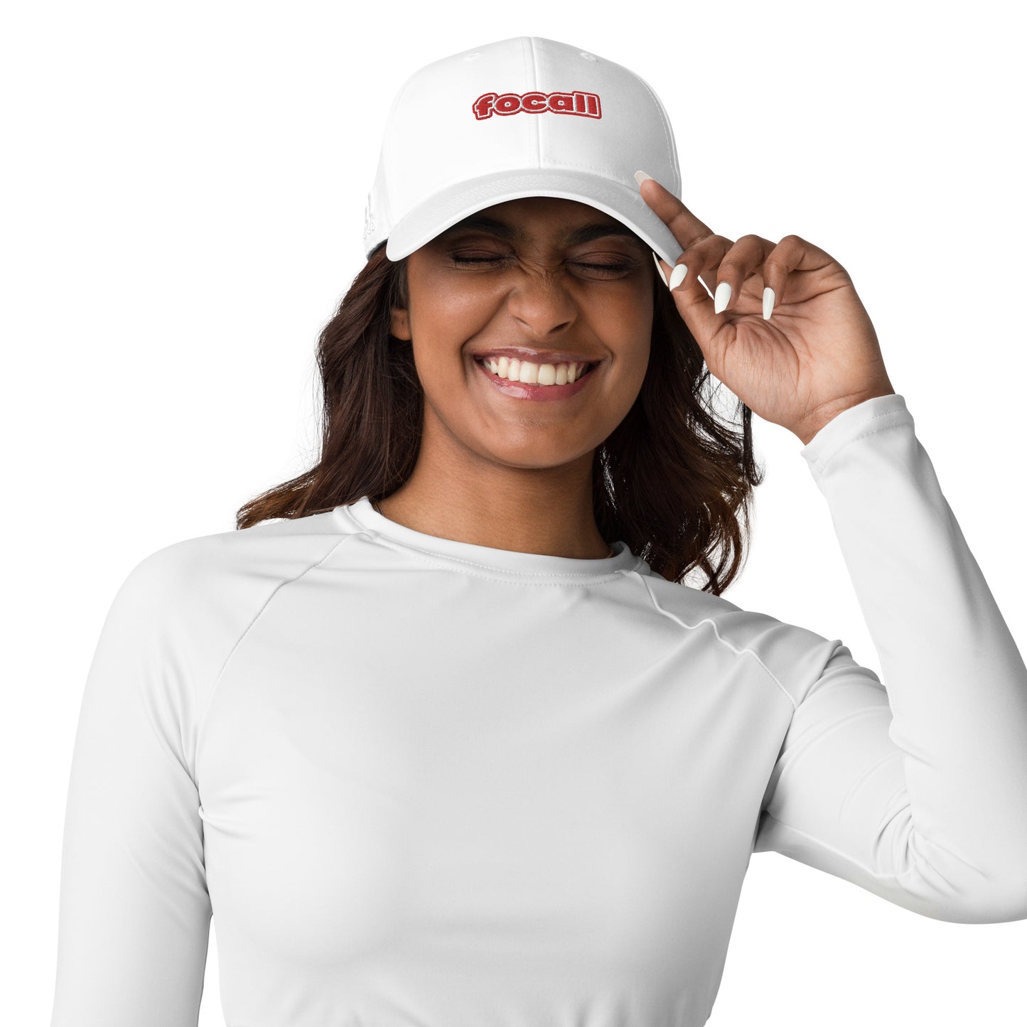 Focall® x Adidas Dad Hat | Unisex | Embroidery | Focall- Red White Letters