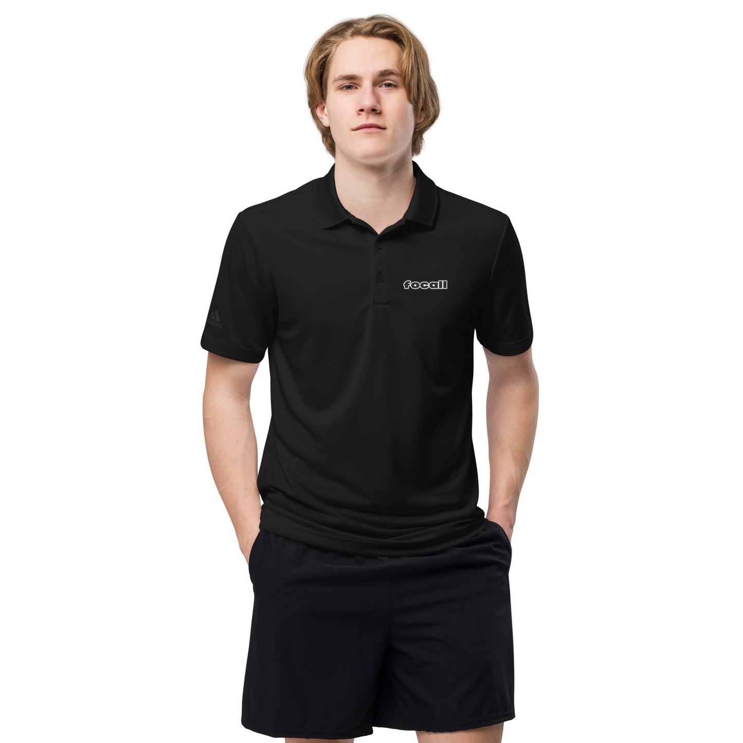 FOCALL® x Adidas Premium Polo Shirt | Men | Focall Logo - Black Letters