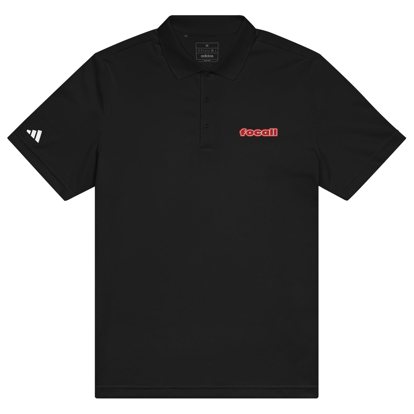 FOCALL® x Adidas sports polo | Unisex | Focall Logo - Red Letters