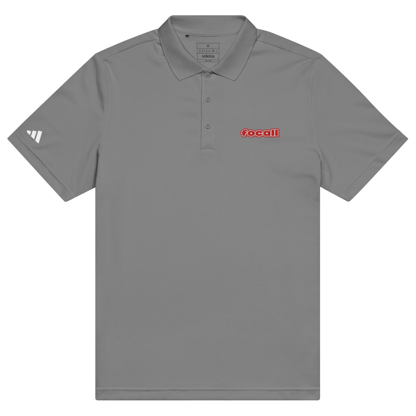 FOCALL® x Adidas sports polo | Unisex | Focall Logo - Red Letters