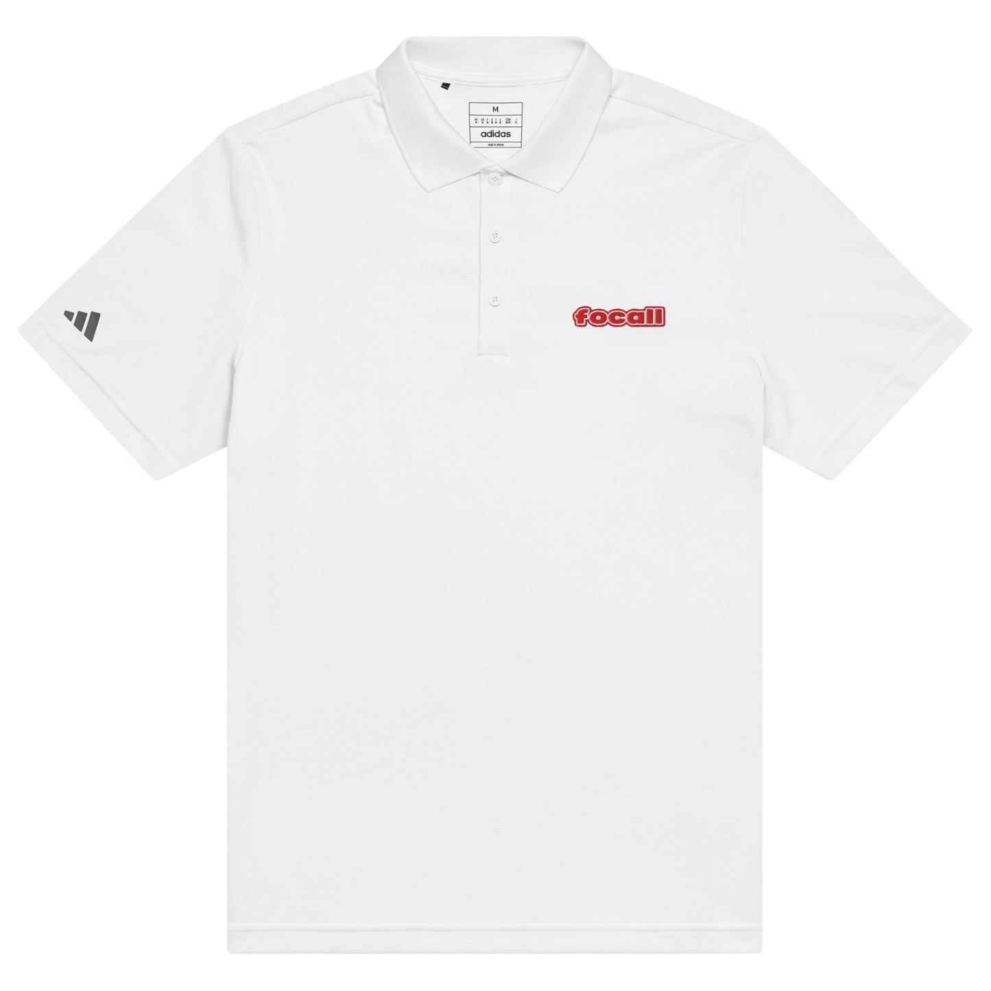 FOCALL® x Adidas sports polo | Unisex | Focall Logo - Red Letters