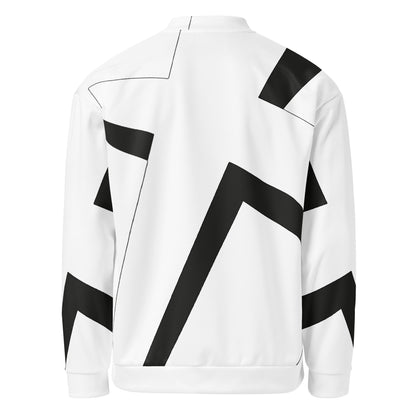 Unisex Bomber Jacket | All-over print | Focall - Cross - White Black 