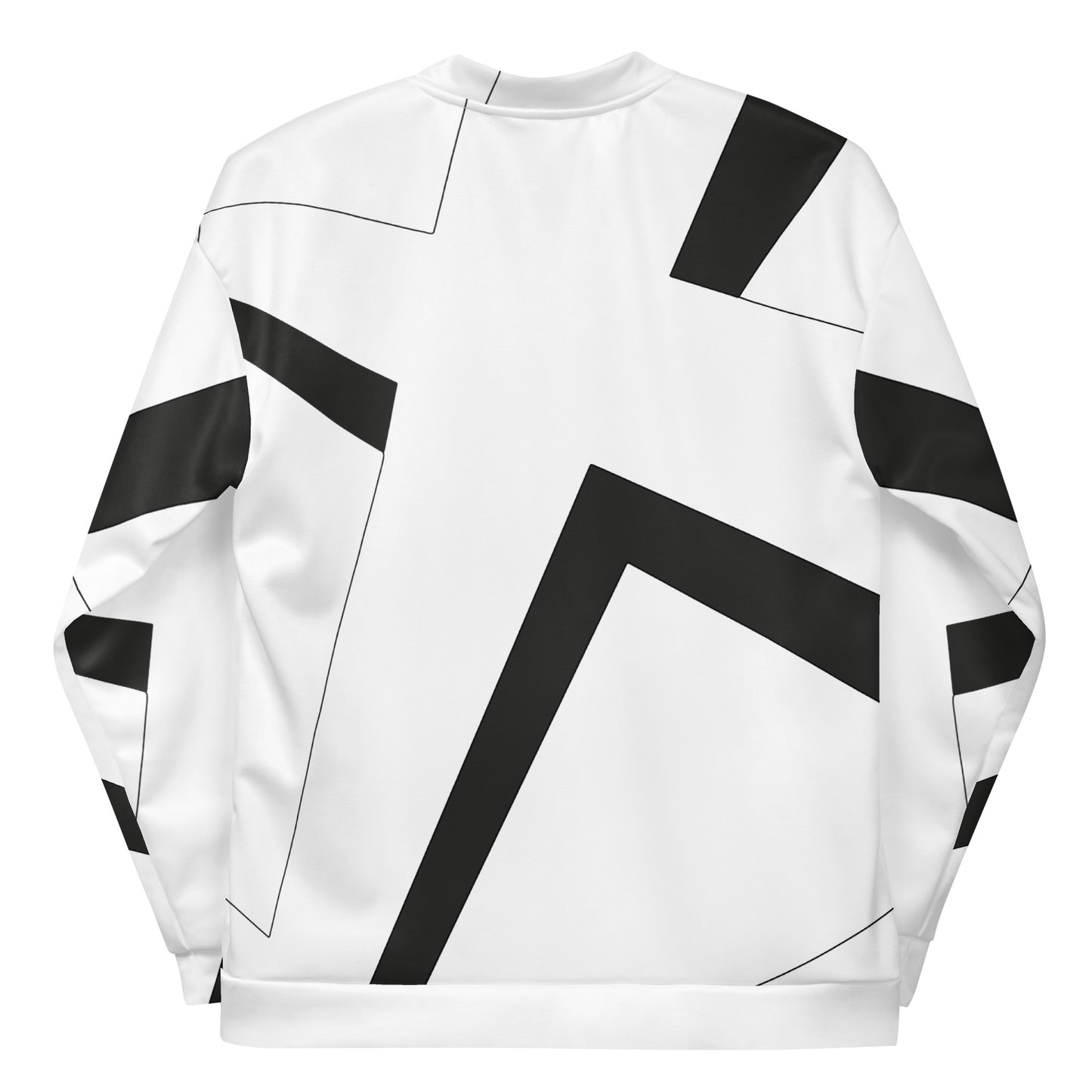 Unisex Bomber Jacket | All-over print | Focall - Cross - White Black 