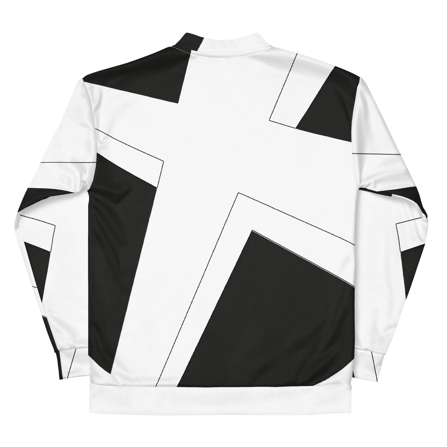 Unisex Bomber Jacket | All-over print | Focall - Cross - Black White