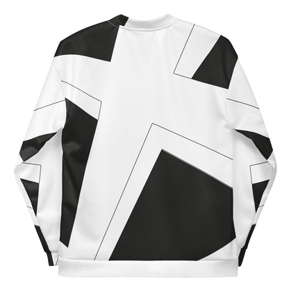 Unisex Bomber Jacket | All-over print | Focall - Cross - Black White