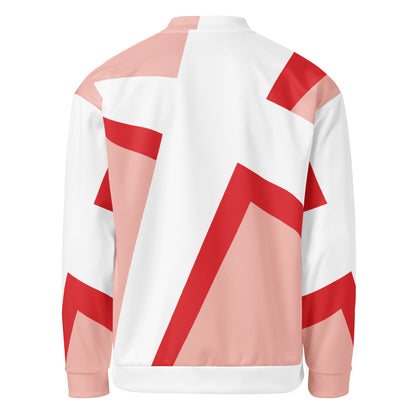 Unisex Bomber Jacket | All-over print | Focall - Cross - Salmon Red