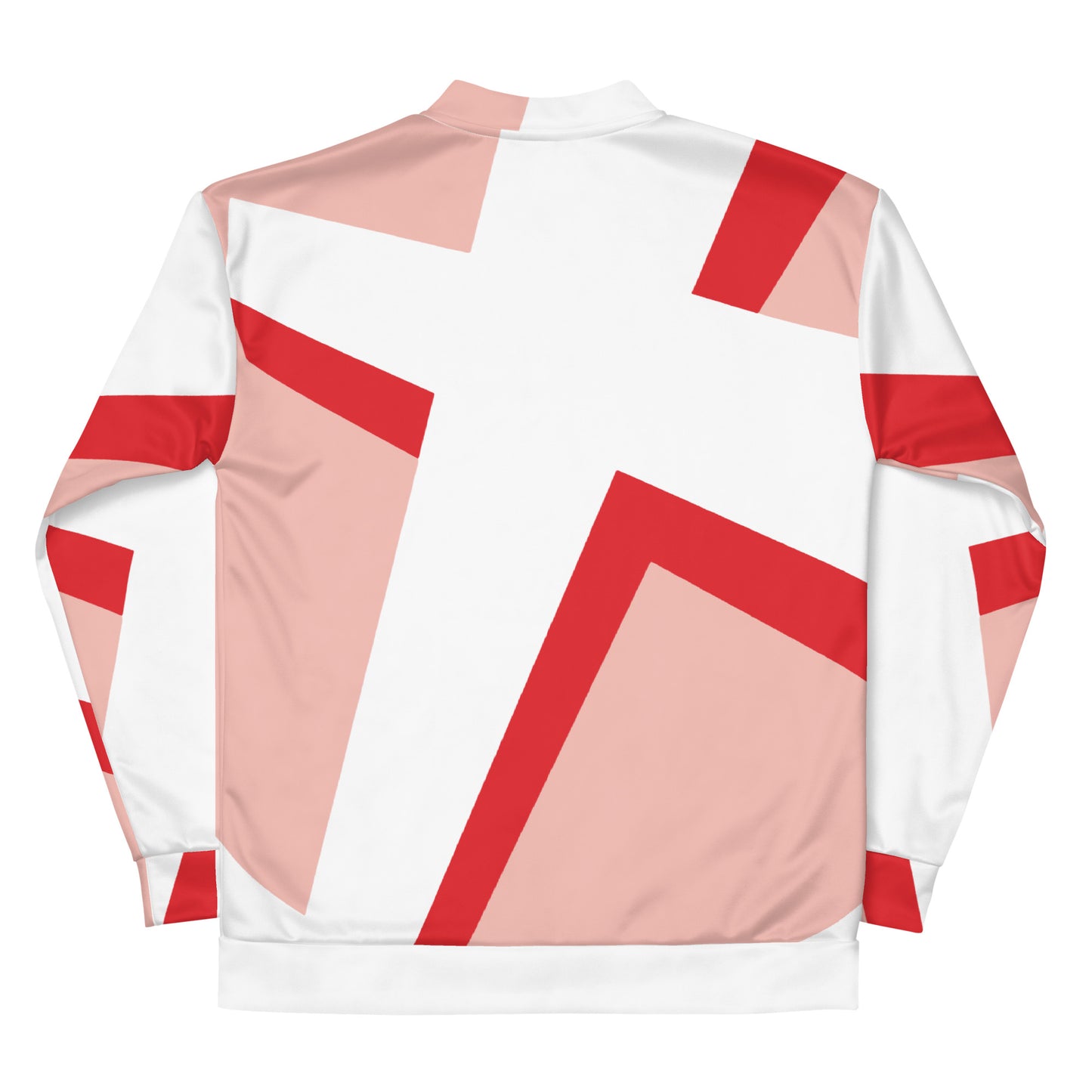 Unisex Bomber Jacket | All-over print | Focall - Cross - Salmon Red