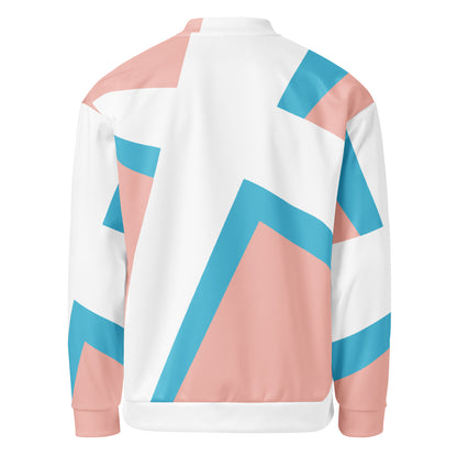 Unisex Bomber Jacket | All-over print | Focall - Cross - Salmon Blue