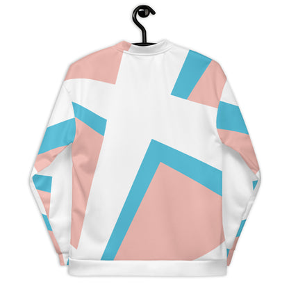 Unisex Bomber Jacket | All-over print | Focall - Cross - Salmon Blue