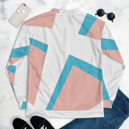 Unisex Bomber Jacket | All-over print | Focall - Cross - Salmon Blue