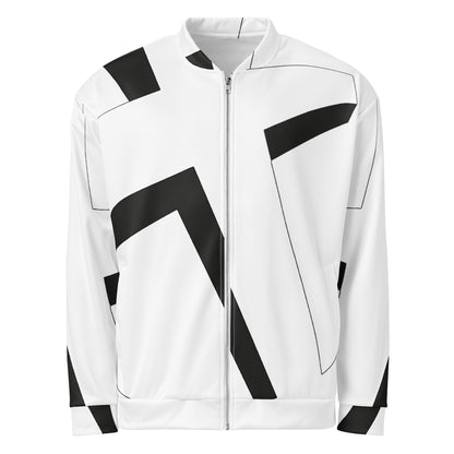 Unisex Bomber Jacket | All-over print | Focall - Cross - White Black 
