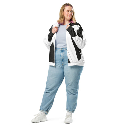 Unisex Bomber Jacket | All-over print | Focall - Cross - Black White