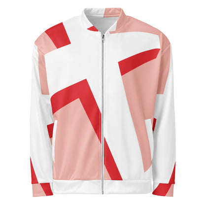 Unisex Bomber Jacket | All-over print | Focall - Cross - Salmon Red