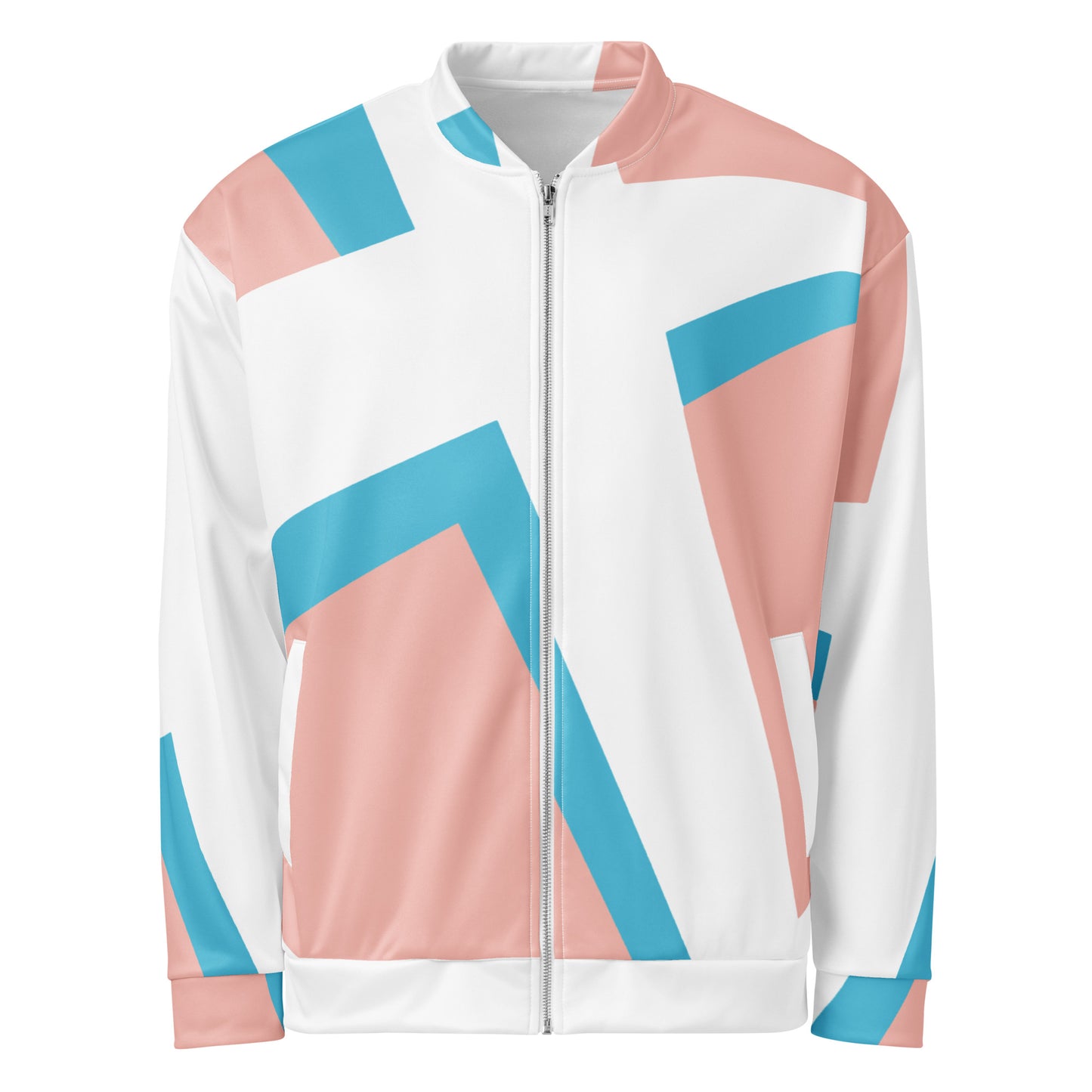 Unisex Bomber Jacket | All-over print | Focall - Cross - Salmon Blue