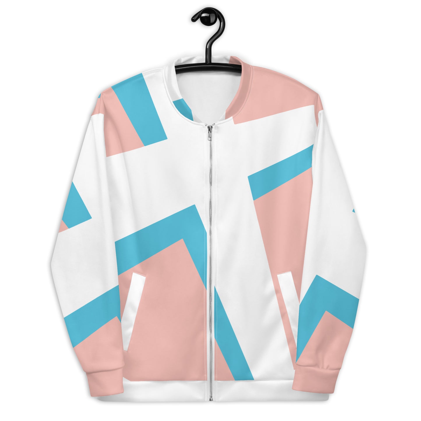 Unisex Bomber Jacket | All-over print | Focall - Cross - Salmon Blue