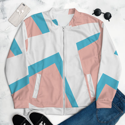 Unisex Bomber Jacket | All-over print | Focall - Cross - Salmon Blue