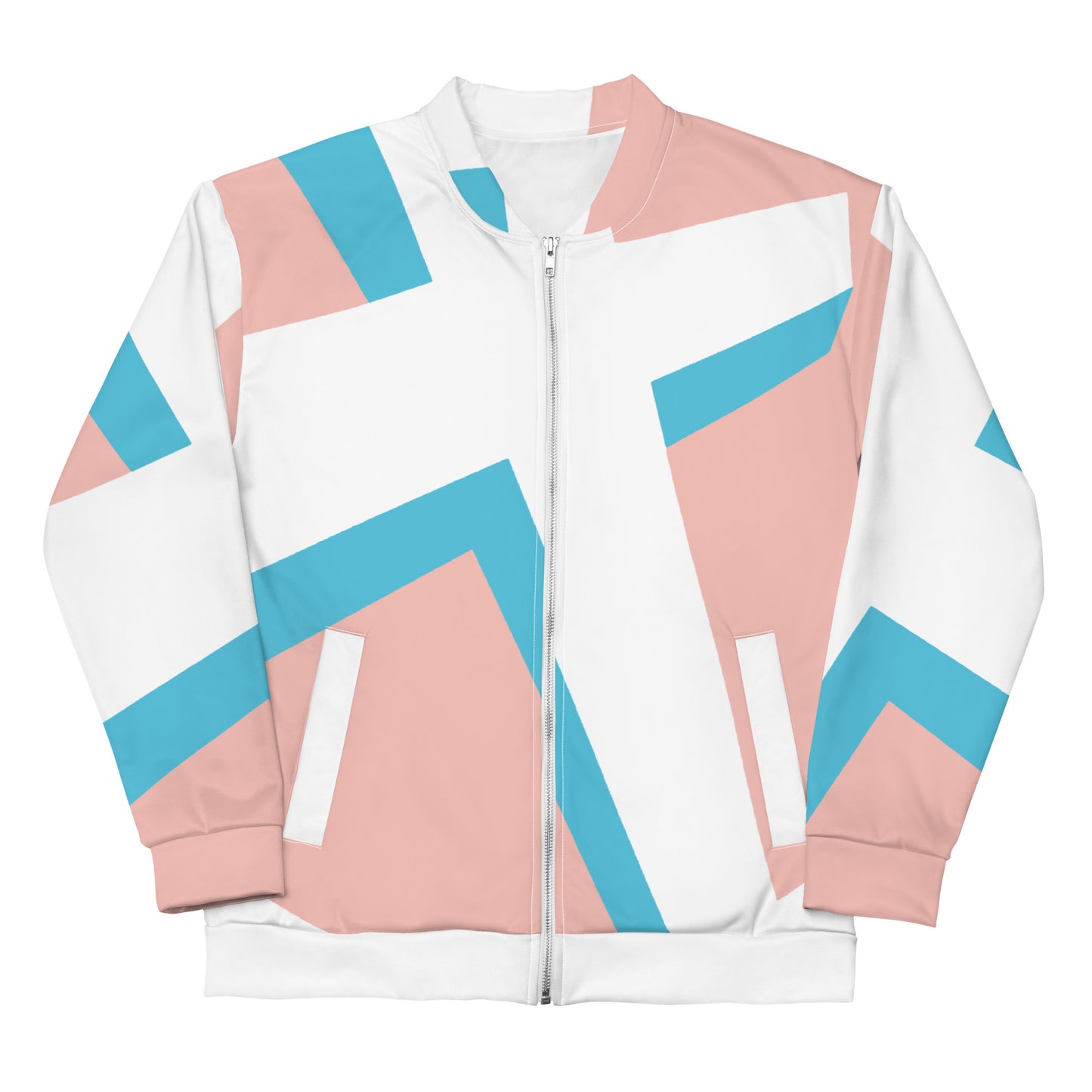 Unisex Bomber Jacket | All-over print | Focall - Cross - Salmon Blue