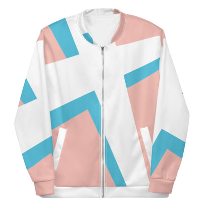 Unisex Bomber Jacket | All-over print | Focall - Cross - Salmon Blue