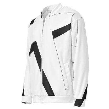 Unisex Bomber Jacket | All-over print | Focall - Cross - White Black 