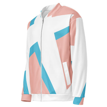 Unisex Bomber Jacket | All-over print | Focall - Cross - Salmon Blue