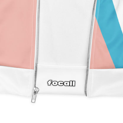 Unisex Bomber Jacket | All-over print | Focall - Cross - Salmon Blue