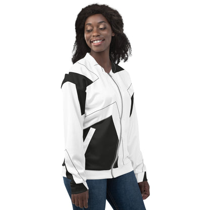 Unisex Bomber Jacket | All-over print | Focall - Cross - Black White