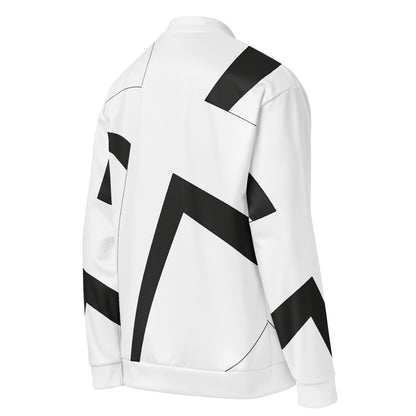 Unisex Bomber Jacket | All-over print | Focall - Cross - White Black 