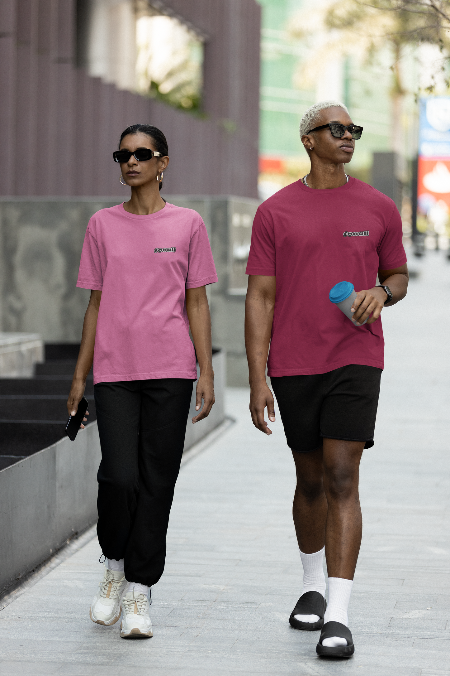 Classic Unisex Crew Neck T-Shirt | Back | Let's give God the glory - White letters