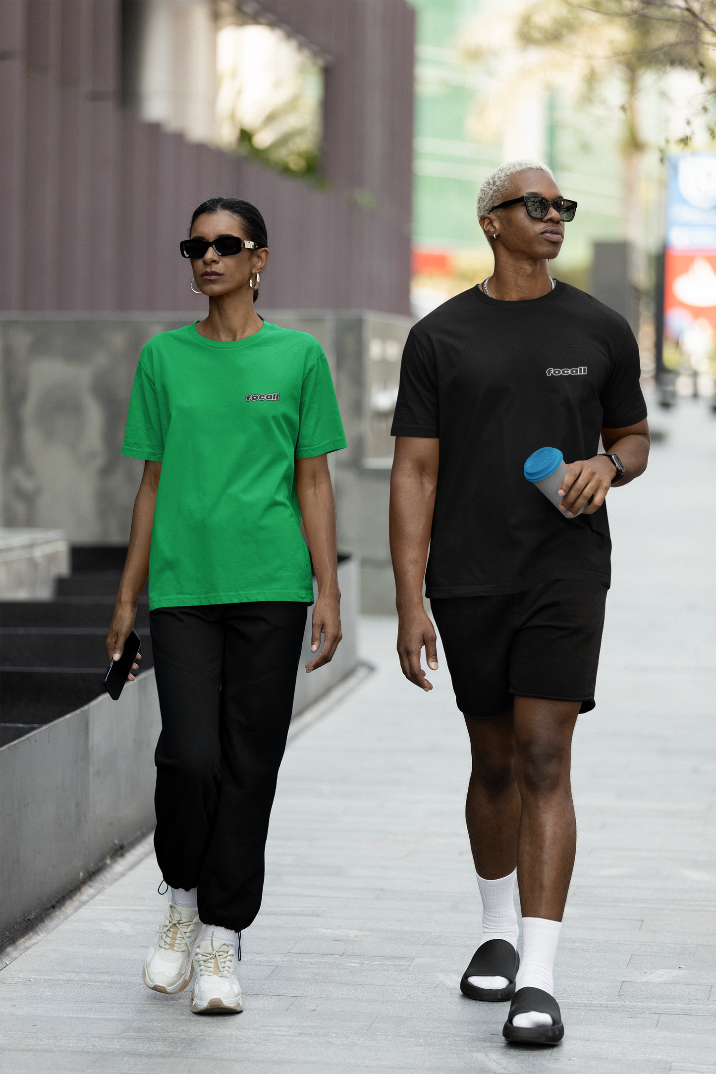 Classic Unisex Crew Neck T-Shirt | Back | Let's give God the glory - White letters