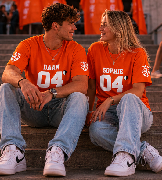 'Jesus Is My Goal' — Dutch Orange football shirt — World Cup number (with personalized name and number)