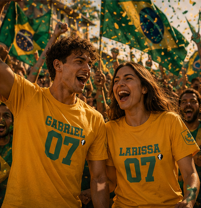 King of Kings – Brazil World Cup Edition T-Shirt (Personalized Name & Number)