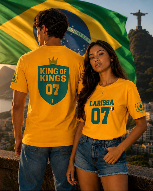 King of Kings – Brazil World Cup Edition T-Shirt (Personalized Name & Number)