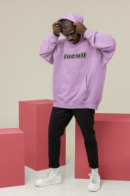 Unisex Classic Pullover Hoodie | Focall Black White letters