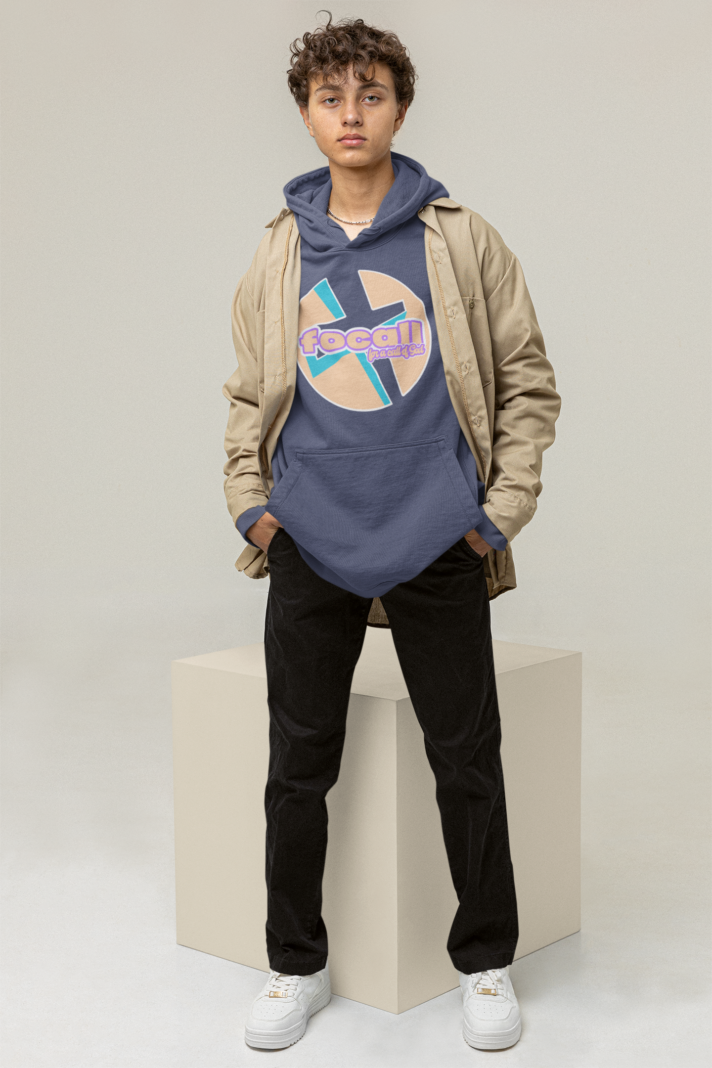 Unisex Classic pullover hoodie | Focall Cross - for a call of God