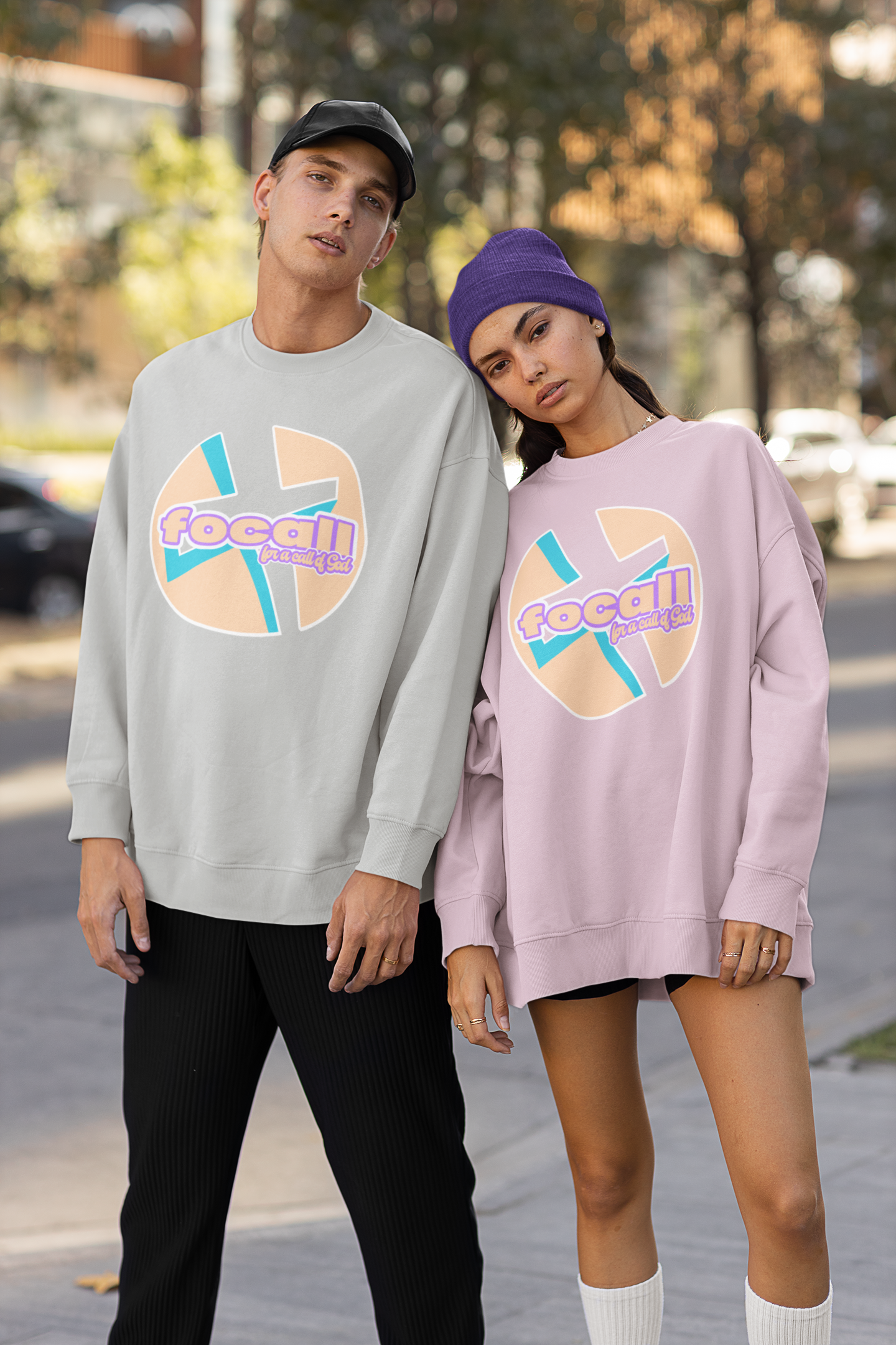 Classic Unisex Crew Neck Sweatshirt | Focall Cross - for a call of God