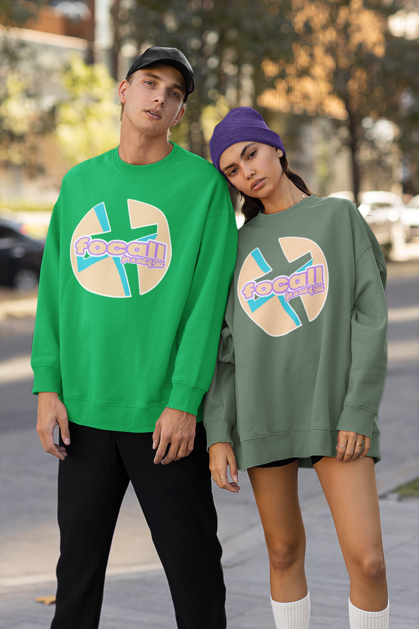 Classic Unisex Crew Neck Sweatshirt | Focall Cross - for a call of God