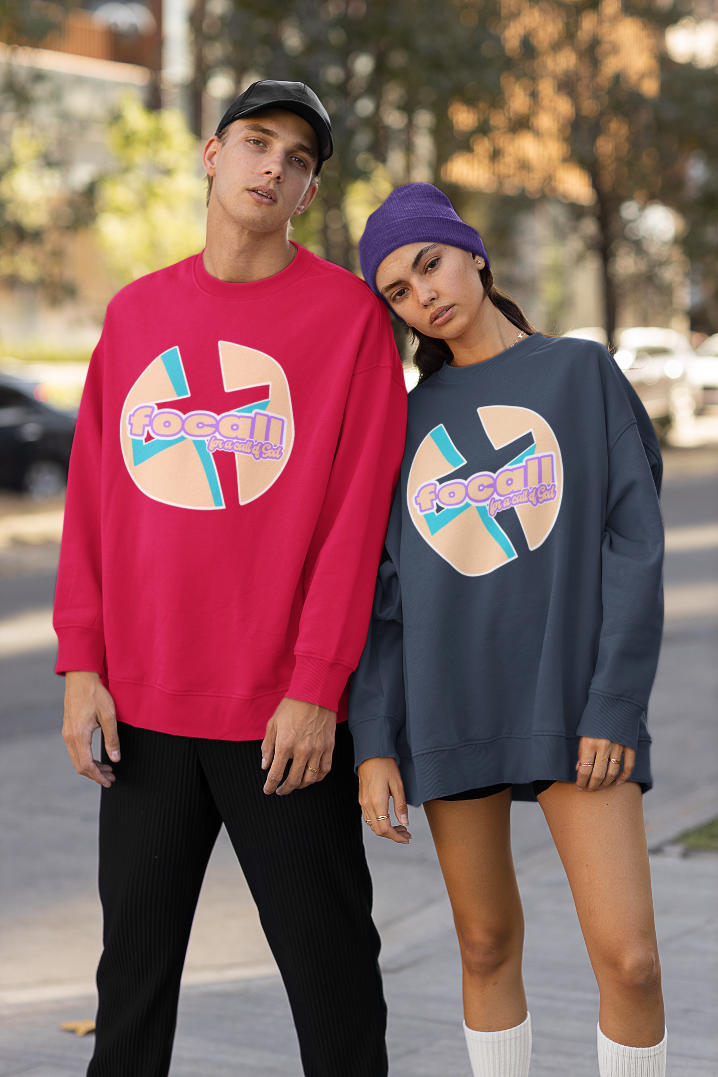 Classic Unisex Crew Neck Sweatshirt | Focall Cross - for a call of God