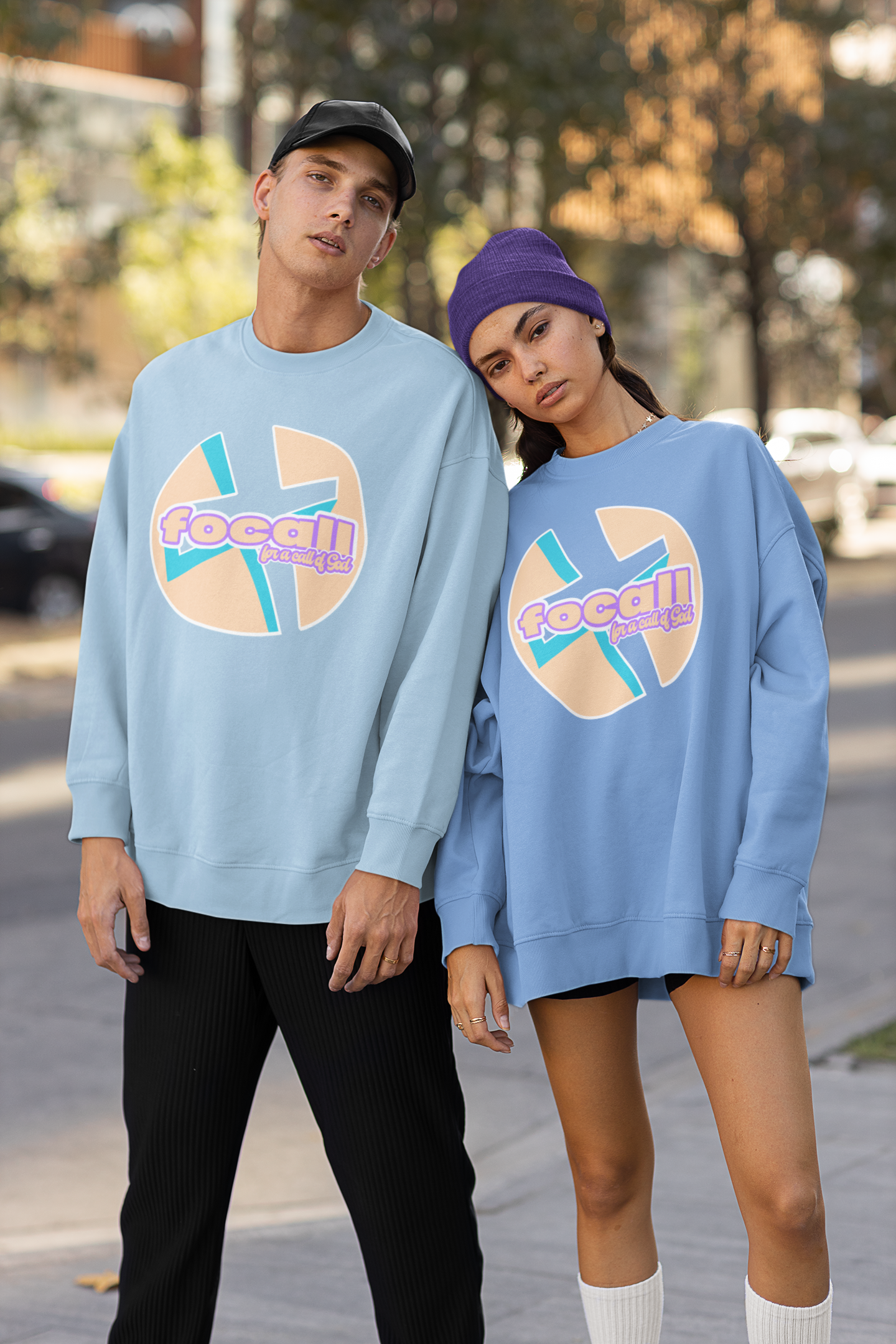 Classic Unisex Crew Neck Sweatshirt | Focall Cross - for a call of God